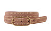 Stud Lined Suede Belt