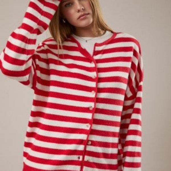 Be Mine Striped Cardigan
