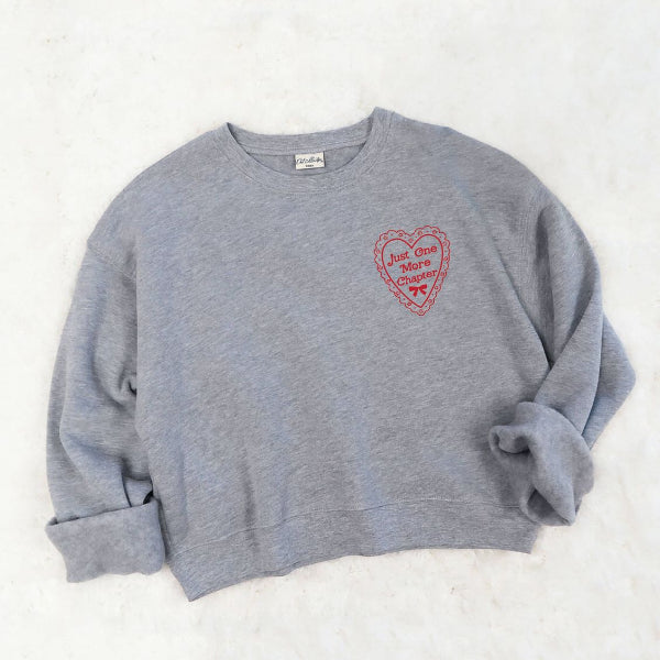 Just One More Chapter Mid Cropped Sweatshirt