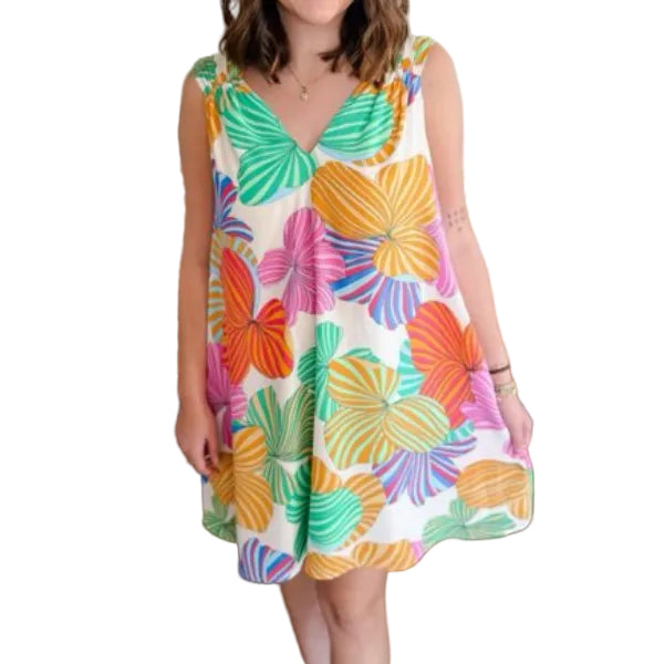 The Evelyn Dress-BOTANIC BURST