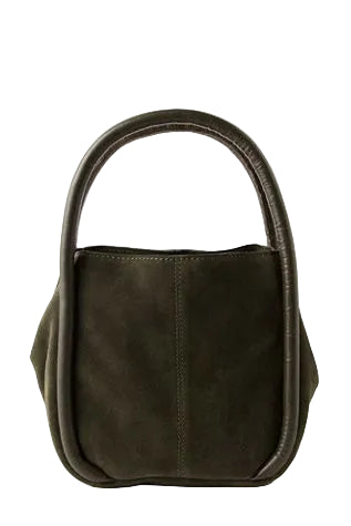 Free People Barlow Bucket Bag-OLIVE