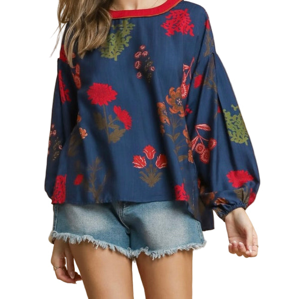 Indigo Bloom Top