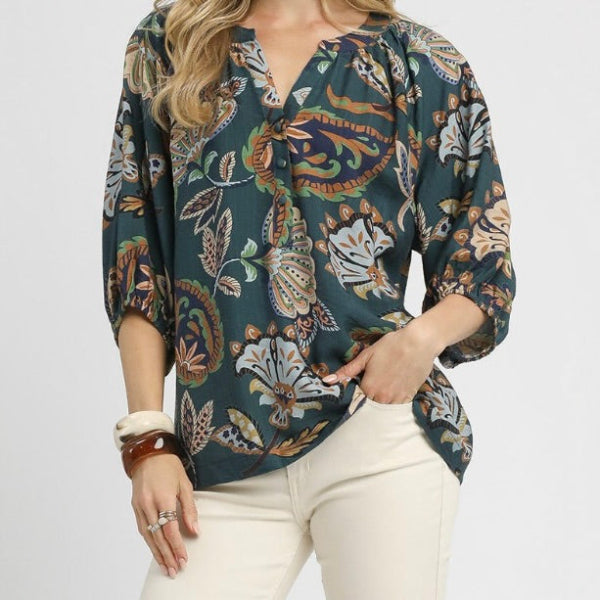 Puff And Paisley Top
