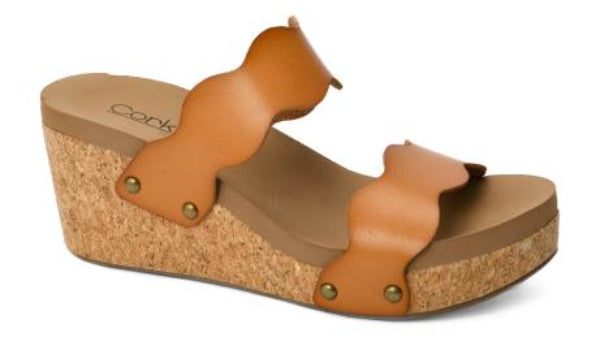 Obviously Wedge Sandal-Cognac