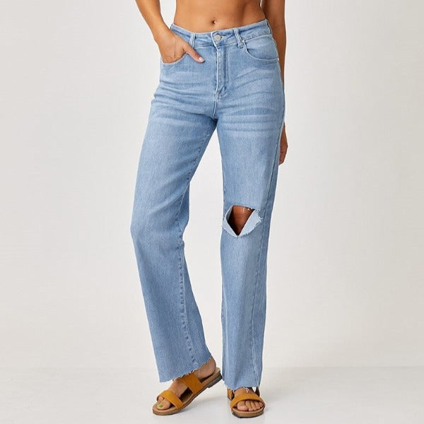 Risen Relaxed Wide Leg Jeans