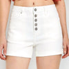 White HR Cuffed Shorts