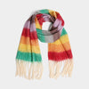 Bright Stripe Fuzzy Scarf