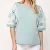 Cloudy Blues Top
