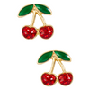 Simple Resin Cherry Stud Earrings