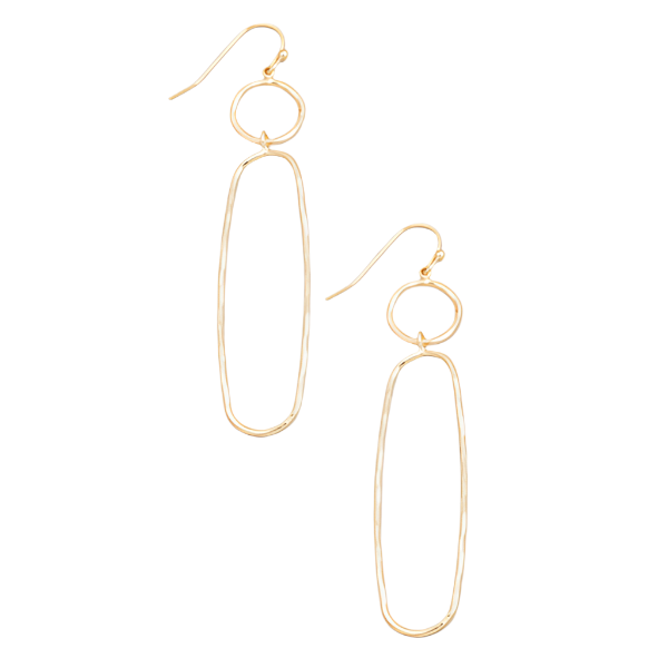 Dainty Wire Shapes Dangle Hook Earrings