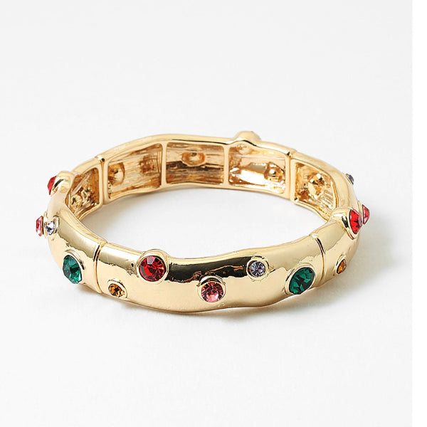 Stretch Jewel Tone Bracelet