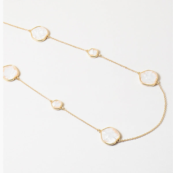 Ippy Mother Of Pearl Chain Necklace 35"