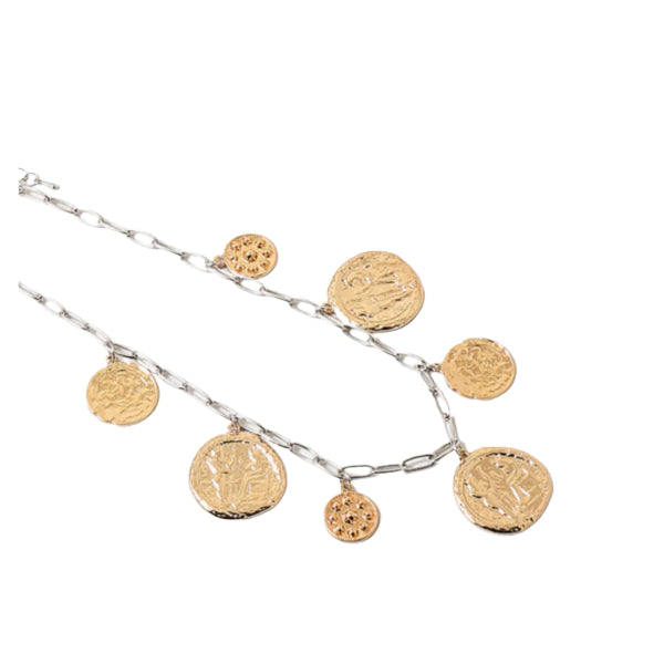 Pirate Treasure Charm Necklace-2 Tone
