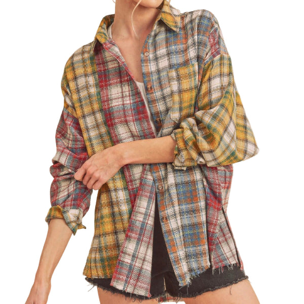 Fair Flannel Shirt-R/Y/BLUE