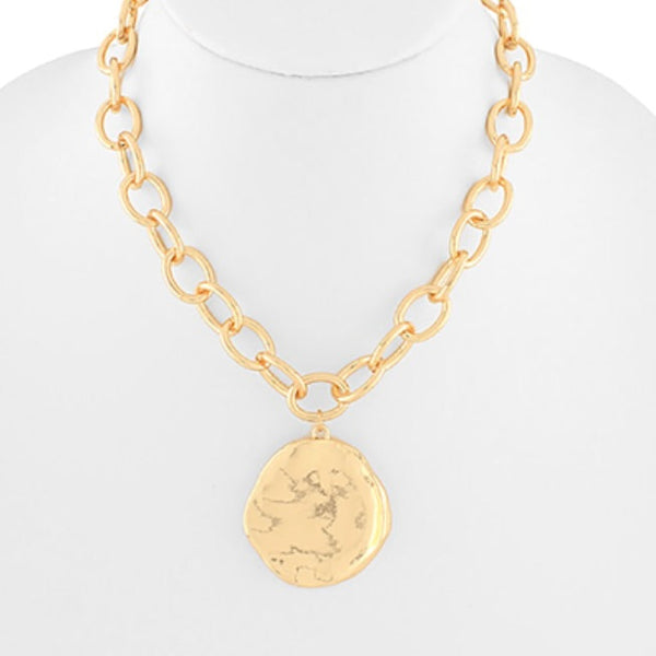 Gold Metal Winner Pendant Necklace