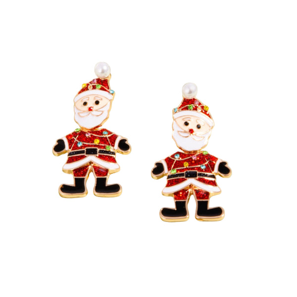 Wiggly Santa Earrings