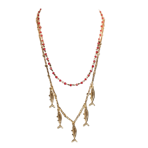 Fortune's Catch Beaded Necklace
