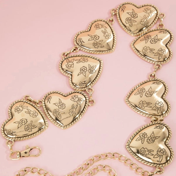 Heart of Gold Chain Belt