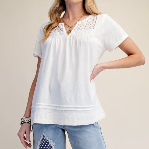 Coastal Cotton Crochet Top