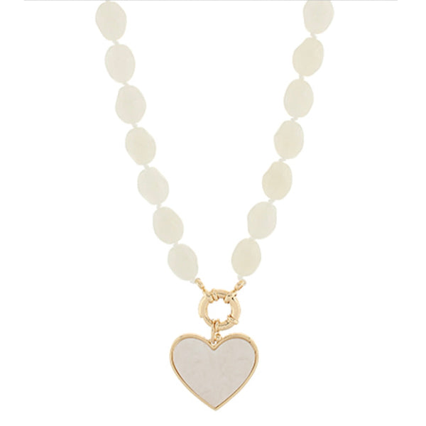 Blanco Beauty Heart Necklace