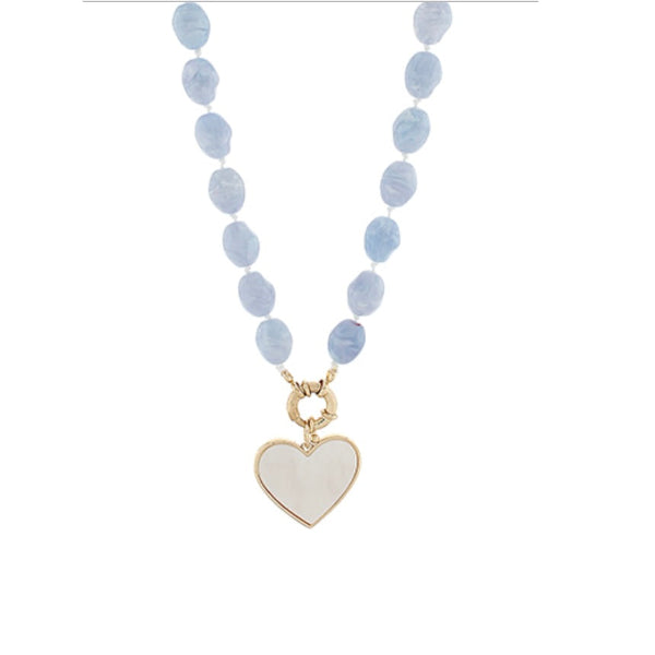 Blue Beauty Heart Necklace