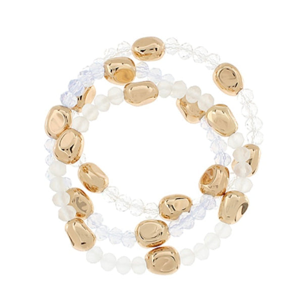 Clear Path Set of 3 Beaded Bracelet