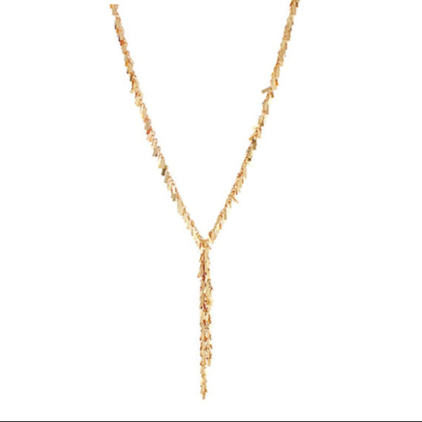 Golden Light Fringe Necklace
