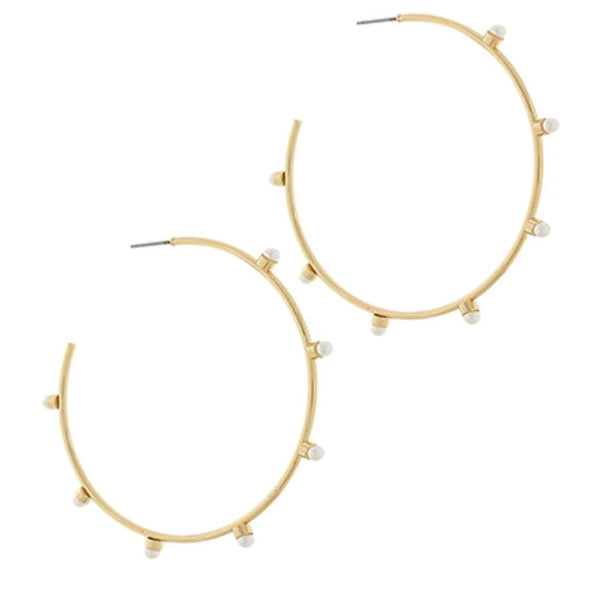 Sweetheart Pearl Hoops