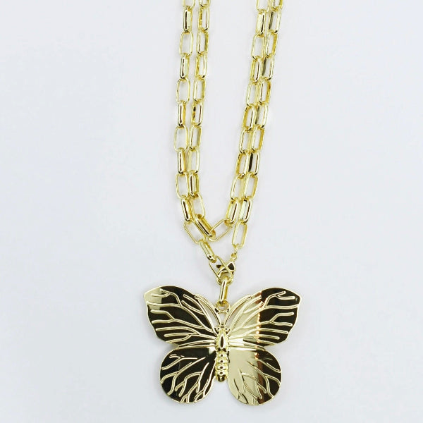 Wings of Grace Double Chain Necklace