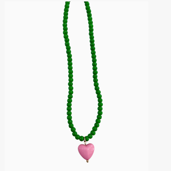 Pippa Beaded Heart Necklace