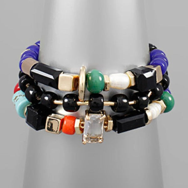 Art Deco Triple Bracelet Set