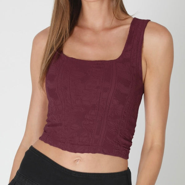 NB-Double Lace Square Crop Top