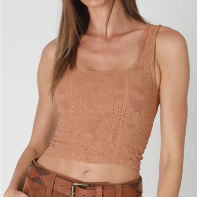 NB-Double Lace Square Crop Top