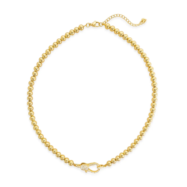Pave Lobster Clasp Necklace