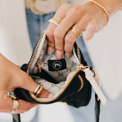 Nylon Ellie Crossbody Bag-BLACK