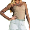 Mesh Pearl Top