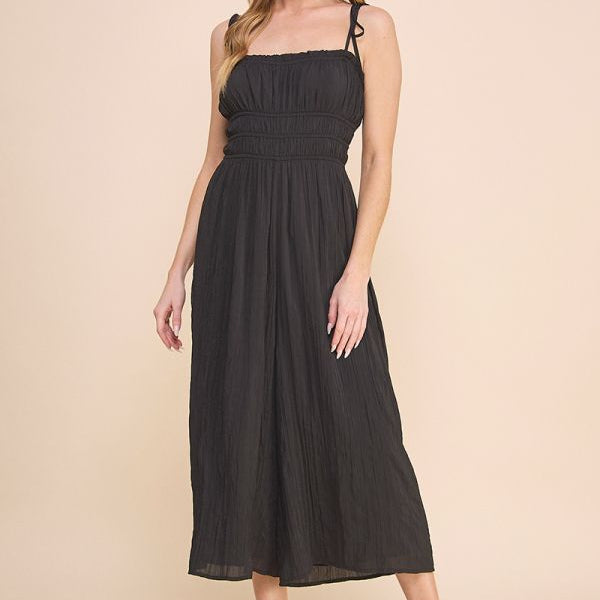 Ruched Babydoll Jumpsuit