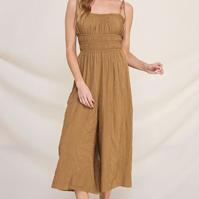 Ruched Babydoll Jumpsuit