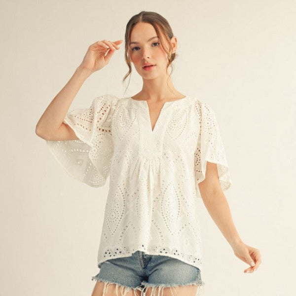 Eyelet in the Sun Top