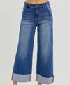 Wide Leg Cuff Jeans