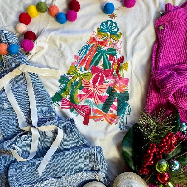 Bright Bow Tree Tee