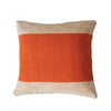 Cotton Pillow w/ Orange Stripe
