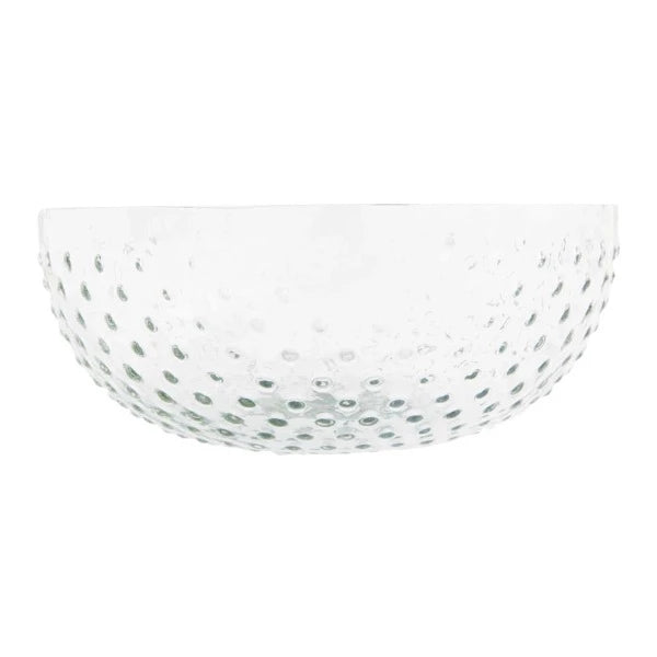 Glass Hobnail Low Bowl