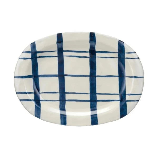 Blue Plaid Platter