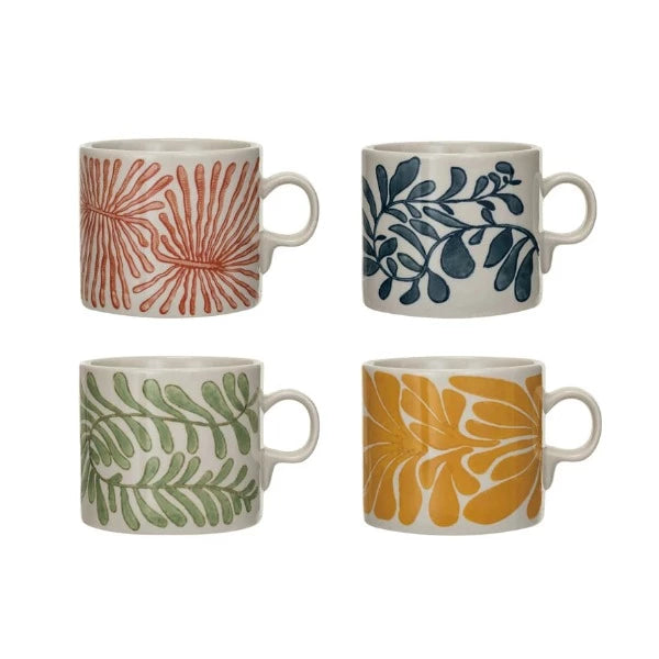 Abstract Stoneware Mugs