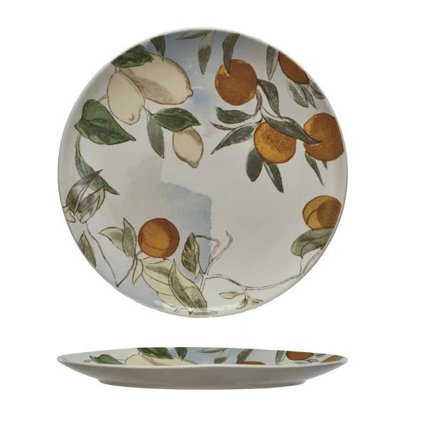 Stoneware Platter w/ Fruit