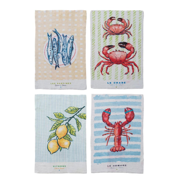 Printed Recycled Microfiber Tea Towel, 4 Styles