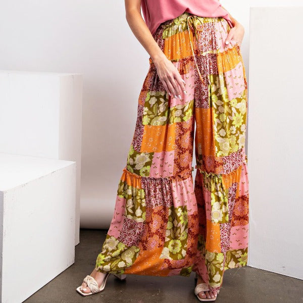 Patchy Palazzo Pants