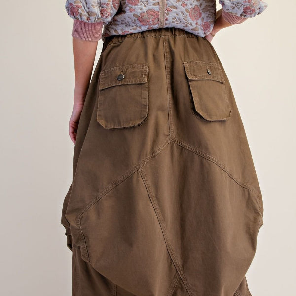 Parachute Maxi Cargo Skirt
