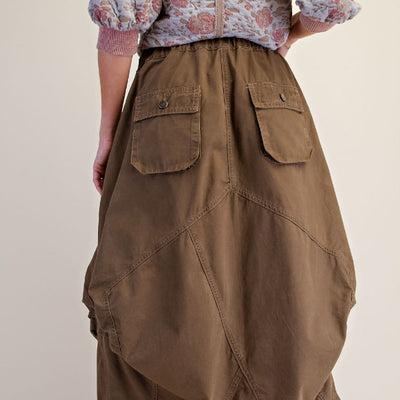 Parachute Maxi Cargo Skirt